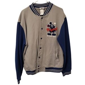 Disney Parks Mickey Mouse 1971 Letterman Varsity Knit Jacket Adult Size L